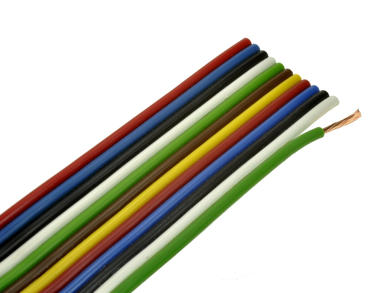 Wire; flat; TLWY; 12x0,75mm2; 0,75mm2; multicolor; PVC; -30...+70°C; 150V; 50m reel; Technokabel; RoHS