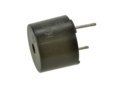 Electromagnetic buzzer; HCM1209X; 90 dB; 7÷12V; 30mA; dia. 12mm; 2,7kHz; through hole (THT); 7,6; continuous; with built in generator; pins; 9,5mm; RoHS