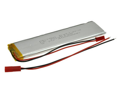Rechargeable battery; Li-Po; 7035138; 3,7V; 4000mAh; 7x35x138mm; PCM protection; connector + socket 2,54*2pins; AKYGA; RoHS
