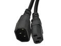 Cable; extension cord; AK-PC-03A; IEC C13 IBM straight socket; IEC C14 IBM straight plug; 1,8m; black; 3 cores; 0,50mm2; Akyga; PVC; round; stranded; CCA; RoHS