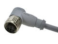 Socket with cable; 43-10208; M12-5p; 5 ways; angled 90°; with 2m cable; 0,34mm2; 6mm; grey; IP67; 4A; 60V; Conec; RoHS