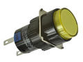 Przełącznik; przyciskowy; LAS1-AY-11Z/Y/24V; ON-ON; żółty; podświetlenie LED 24V; żółty; do lutowania; 2 pozycje; 5A; 250V AC; 16mm; 30mm; Onpow