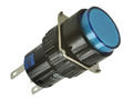 Przełącznik; przyciskowy; LAS1-AY-11Z/B/24V; ON-ON; niebieski; podświetlenie LED 24V; niebieski; do lutowania; 2 pozycje; 5A; 250V AC; 16mm; 30mm; Onpow