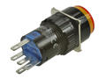 Switch; push button; LAS1-AY-11Z/O/24V; ON-ON; orange; LED 24V backlight; orange; solder; 2 positions; 5A; 250V AC; 16mm; 30mm; Onpow
