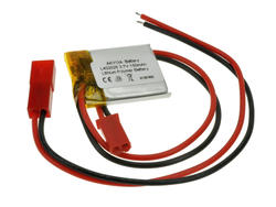 Rechargeable battery; Li-Po; 402025; 3,7V; 150mAh; 4x20x25mm; PCM protection; connector + socket 2,54*2pins; AKYGA; RoHS
