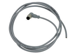 Plug with cable; 43-14436; M12-4p; 4 ways; angled 90°; with 2m cable; 0,34mm2; 6mm; grey; IP67; 4A; 250V; Conec; RoHS