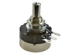 Potentiometer; shaft; single turn; RV24YN-5k/ TC24B502-k; 5kohm; linear; 10%; 0,25W; axis diam.6,00mm; 20mm; metal; smooth; 280°; wire-wound; solder; Omter