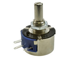 Potentiometer; shaft; single turn; WX14-12B-B100R; 100ohm; linear; 5%; 3W; axis diam.6,00mm; 20mm; metal; smooth; 300°; wire-wound; solder; Omter