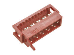 Plug; Micro-Match; MMW-10; 10 ways; 2x5; straight; 1,27mm; tinned; for flat cable; crimped; 1A; 100V; Oupin; RoHS