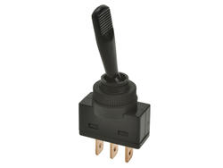 Switch; toggle; ASW13-102; 2*1; ON-ON; 1 way; 2 positions; bistable; panel mounting; 6,3x0,8mm connectors; 20A; 12V DC; black; 28mm; RoHS