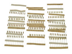 Resistors set; 160szt.; carbon film; ZR-1/25-160; 0,25W; 10÷1000000ohm; 5%; through-hole (THT)