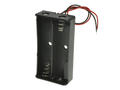 Battery holder; BHC-18650; 2x18650; with 100mm cable; container; black; 18650