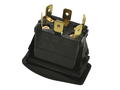 Switch; rocker; A-670H; ON-OFF-ON; 2 ways; black; LED 12-24V backlight; red; bistable; 6,3x0,8mm connectors; 22x37mm; 3 positions; 16A; 250V AC