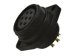 Socket; SP2113/S7; 7 ways; solder; 2,0mm2; SP21; for panel with bracket; IP68; 15A; 500V; Weipu; RoHS