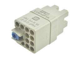 Socket; Han A; 09120123101; 12 ways; 3A; polycarbonate; straight; crimped; 10A; 250V; grey; IP65; Harting; RoHS