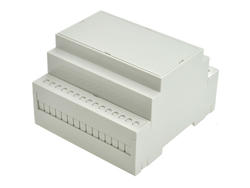 Enclosure; DIN rail mounting; D5MG; ABS; 83,6mm; 90,2mm; 57,5mm; light gray; snap; Gainta; RoHS; no gasket