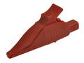 Crocodile clip; 27.263.1; red; 93mm; pluggable (4mm banana socket); 32A; 1000V; safe; nickel plated brass; Amass; RoHS
