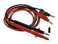 Test leads; 4119-F4-100; for multimeter; 4mm; 1m; silicon; 1mm2; black & red; 20A; 70V; nickel plated brass; Elektro-PJP