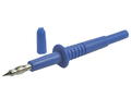 Test probe; 20.157.5; blue; 4mm; pluggable (4mm banana socket); 32A; 1000V; 104,5mm; safe; nickel plated brass; PA; Amass; RoHS; 4.401