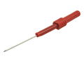 Test probe; 20.162.1; red; 1mm; pluggable (4mm banana socket); 10A; 60V; 93mm; flexible; stainless steel; PA; Amass; RoHS