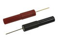 Connecting plug; Elektro-PJP; ADA35-NEEDLE-RT; needle 0,6mm / banana socket 4mm; red; 54mm; flexible; 1A; 70V; nickel plated brass; RoHS