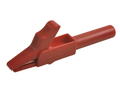 Crocodile clip; 27.258.1; red; 56mm; pluggable (4mm banana socket); 15A; 300V; safe; nickel plated brass; Amass; RoHS
