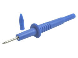 Test probe; 20.156.5; blue; 2mm; pluggable (4mm banana socket); 10A; 1000V; 103mm; safe; stainless steel; PA; Amass; RoHS; 4.401