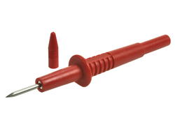 Test probe; 20.156.1; red; 2mm; pluggable (4mm banana socket); 10A; 1000V; 103mm; safe; stainless steel; PA; Amass; RoHS; 4.401