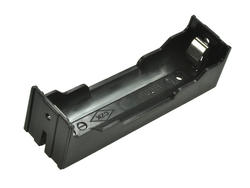 Battery holder; 1042; 1x18650; for PCB horizontal; container; black; 18650