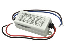Power Supply; for LEDs; APV-8-12; 12V DC; 0,67A; 8W; constant voltage design; IP30; Mean Well