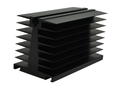 Heatsink; SSRTH-140; for 1 phase SSR; with holes; blackened; 0,8K/W; 140mm; 70mm; 80mm