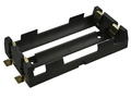 Battery holder; 1048; 2x18650; for soldering; container; black; 18650