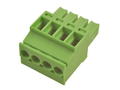 Terminal block; AK1700/4-3.5; 4 ways; R=3,50mm; 15,5mm; 8A; 300V; for cable; angled 90°; square hole; slot screw; screw; vertical; 1,5mm2; green; PTR Messtechnik; RoHS