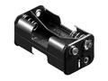 Battery holder; G24; 4xR6(AA); battery clip; container; black; R6 AA