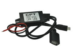 Extension module; Power Inverter; A-PRZ12/5; 12V; 5V; 3A; USB socket; mounting bracket; microUSB plug