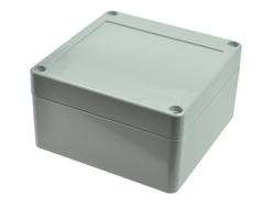Enclosure; multipurpose; G2100; polycarbonate; 100mm; 100mm; 55mm; IP65; light gray; recessed area on cover; Gainta; RoHS