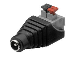 Socket; 2,1mm; DC power; 5,5mm; W-GDC21-55; straight; for cable; crimped; plastic; RoHS