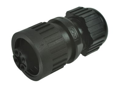 Socket; 934125100; 4 ways; straight; screw; 2,5mm2; CA3LD; 6-12mm; for cable; nylon66; black; IP67; 16A; 400V; Hirschmann; RoHS