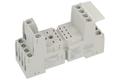 Relay socket; GZT4; panel mounted; DIN rail type; grey; without clamp; Relpol; RoHS; Compatible with relays: AZ165; R4