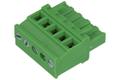 Terminal block; 2EGTKA-5.08-05P; 5 ways; R=5,08mm; 25,8mm; 12A; 300V; for cable; straight; square hole; slot screw; screw; horizontal; 2,5mm2; green; Golten; RoHS