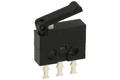 Microswitch; SSM-001; lever with roller simulating; 6,3mm; 1NO+1NC common pin; snap action; trough hole; 0,5A; 30V; IP40
