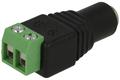 Socket; 2,1mm; DC power; 5,5mm; GDC21-55Sz; straight; for cable; screw; plastic; RoHS
