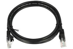 Cable; patchcord; U/UTP; CAT 5e; 2m; black; UTP kat.5e; stranded; CCA; round; PVC; 2x RJ45 plugs; Goobay; RoHS