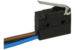 Microswitch; SR0-01C; lever; 16mm; 1NO+1NC common pin; snap action; with 30cm cable; 3A; 250V; IP67; Highly; RoHS