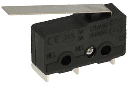 Microswitch; SS0503CL; lever; 25mm; 1NO+1NC common pin; snap action; angled 90°; trough hole; 3A; 250V; Highly; RoHS