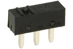 Microswitch; DS033; without lever; 1NO+1NC common pin; snap action; trough hole; 0,3A; 6V; KLS; RoHS