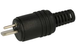 Plug; loudspeaker; WDIN2p; 2 ways; straight; for cable; black; screw