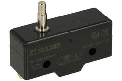 Microswitch; Z15G1305; pin plunger; 12,2mm; 1NO+1NC common pin; snap action; screw; 15A; 250V; IP40; Highly; RoHS
