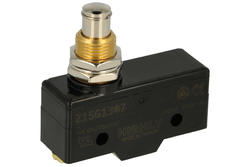Microswitch; Z15G1307; pin plunger; 21,8mm; 1NO+1NC common pin; snap action; screw; 15A; 250V; IP40; Highly; RoHS