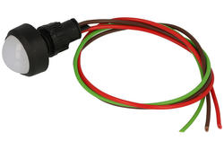 Kontrolka; dwukolorowa; KLP-20GR/24V; 13mm; podświetlenie LED 24V; czerwono-zielony; z przewodem; czarny; IP20; LED 20mm; 30mm; Elprod; RoHS